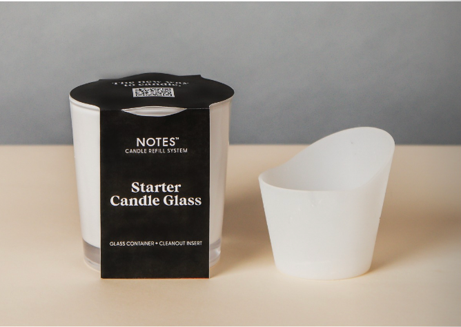 NOTES® Starter Candle Glass - to be used with NOTES® Refills